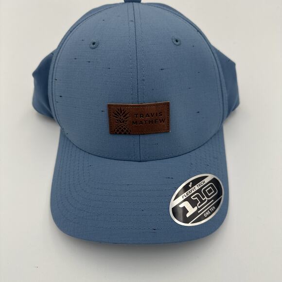 Travis Matthew Pineapple Parade Blue Golf FlexFit Tech 110 Stretch Snapback Hat - Picture 1 of 8